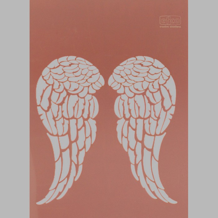 pochoir ailes d'anges transparent 21 x 29,7 cm lavable